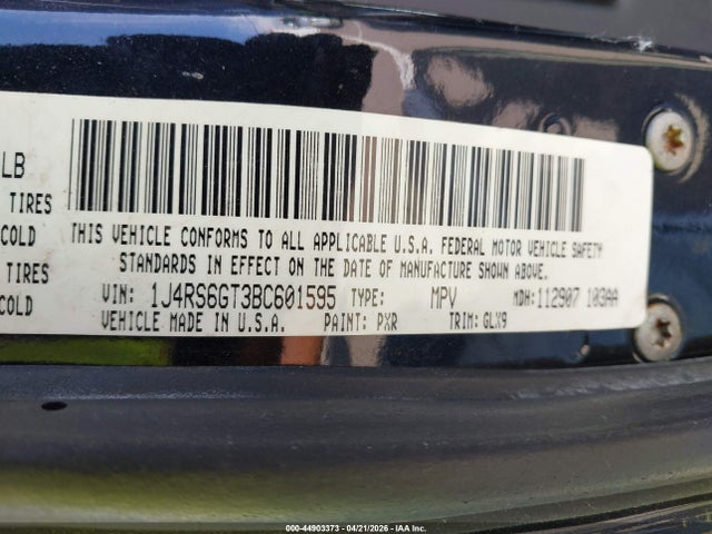 44903373 :رقم المزاد ، 1J4RS6GT3BC601595 vin ، 2011 Jeep Grand Cherokee Overland مزاد بيع
