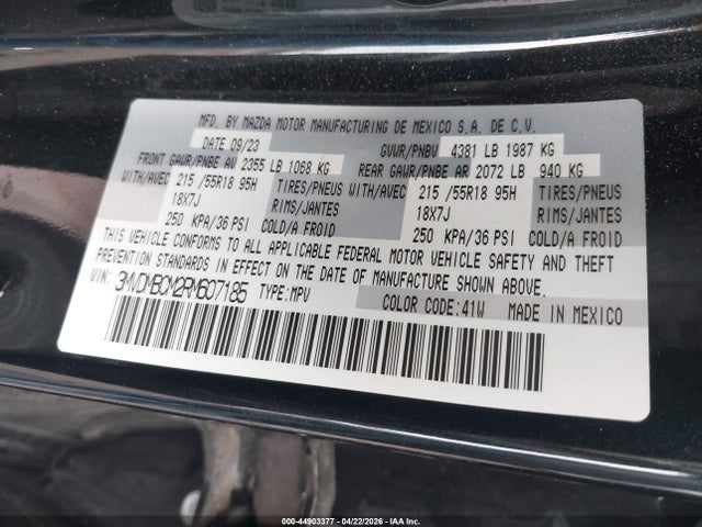 Aukcja sprzedaży 2024 Mazda Cx-30 2.5 S Preferred Package, vin: 3MVDMBCM2RM607185, numer aukcji: 44903377