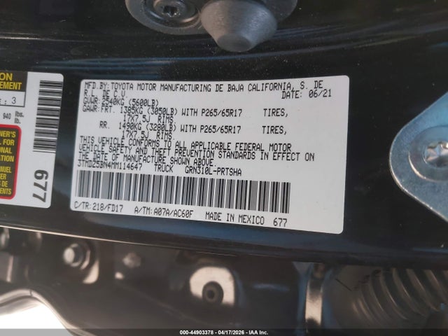 2021 TOYOTA TACOMA 3TMDZ5BN4MM114647 Photo 8