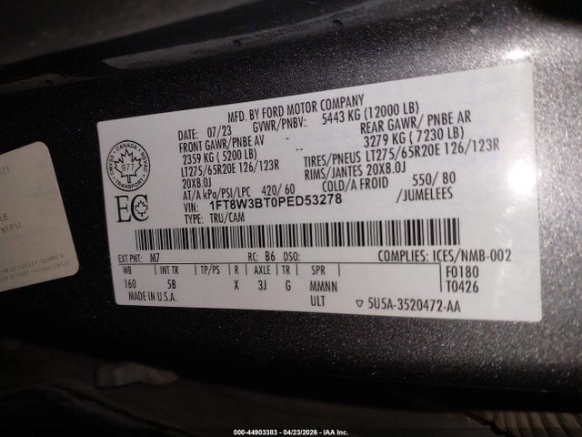 Ford F-350 Lariat 2023 1FT8W3BT0PED53278 Image 9