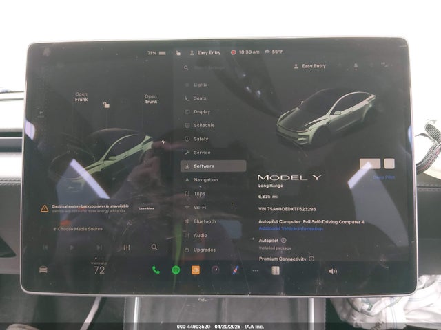 2026 Tesla Model Y Premium Rear-wheel Drive/standard Rear-wheel Drive მანქანა იყიდება აუქციონზე, vin: 7SAYGDEDXTF523293, აუქციონის ნომერი: 44903520