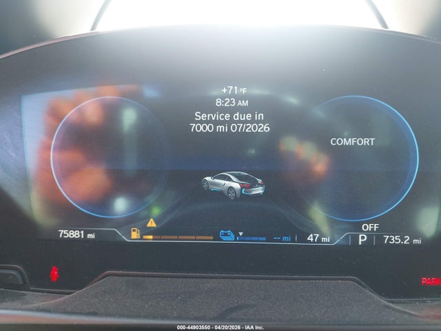 2015 Bmw I8 მანქანა იყიდება აუქციონზე, vin: WBY2Z2C53FV392886, აუქციონის ნომერი: 44903550