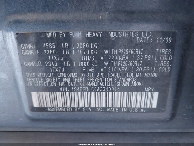 2010 SUBARU OUTBACK 4S4BRBLC6A3340314 Photo 8