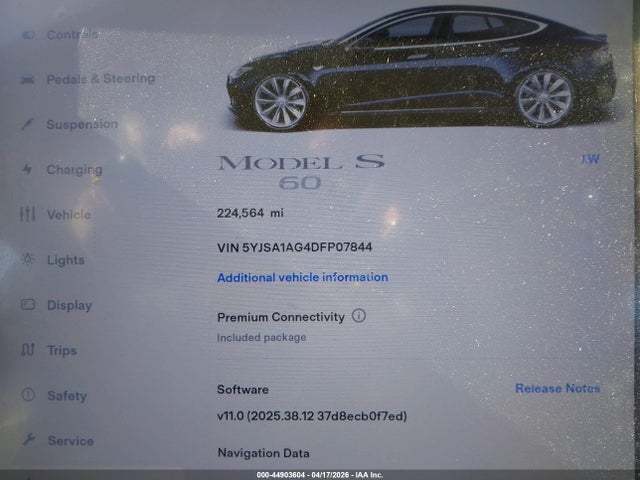 Продаж на аукціоні авто 2013 Tesla Model S, vin: 5YJSA1AG4DFP07844, номер лоту: 44903604