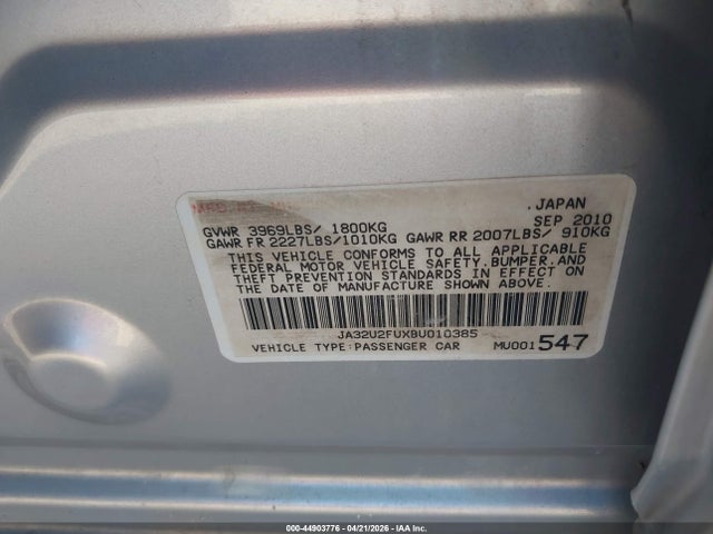 Продажа на аукционе авто 2011 Mitsubishi Lancer Es, vin: JA32U2FUXBU010385, номер лота: 44903776