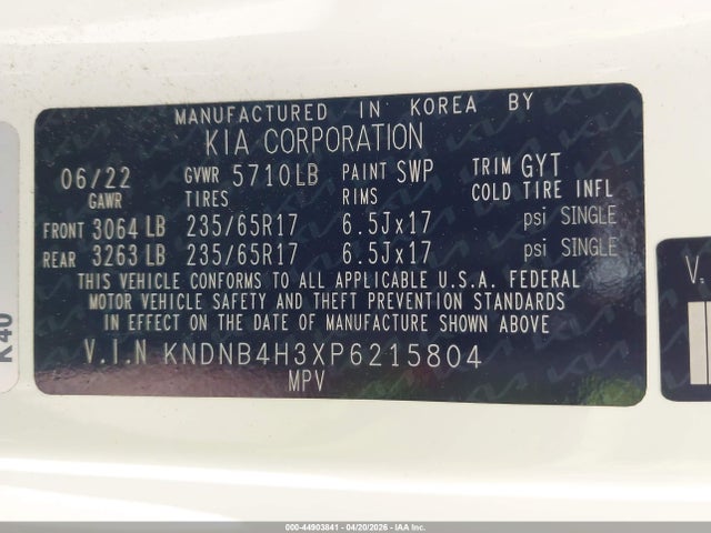 KIA Carnival Mpv Lx 2023 KNDNB4H3XP6215804 Image 9