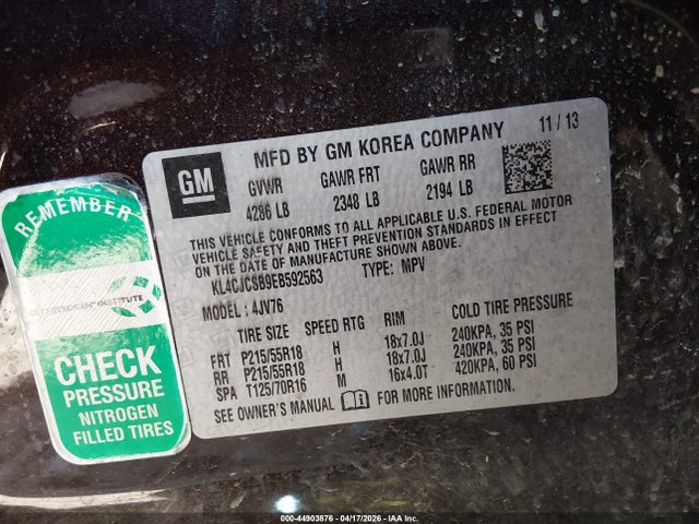 Продажа на аукционе авто 2014 Buick Encore Leather, vin: KL4CJCSB9EB592563, номер лота: 44903876