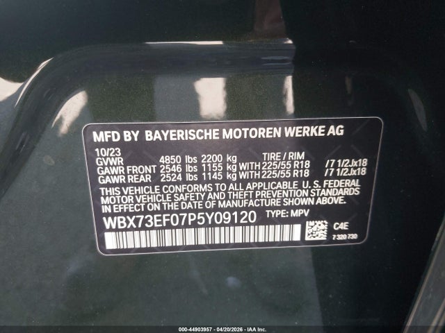 Продаж на аукціоні авто 2023 Bmw X1 Xdrive28i, vin: WBX73EF07P5Y09120, номер лоту: 44903957