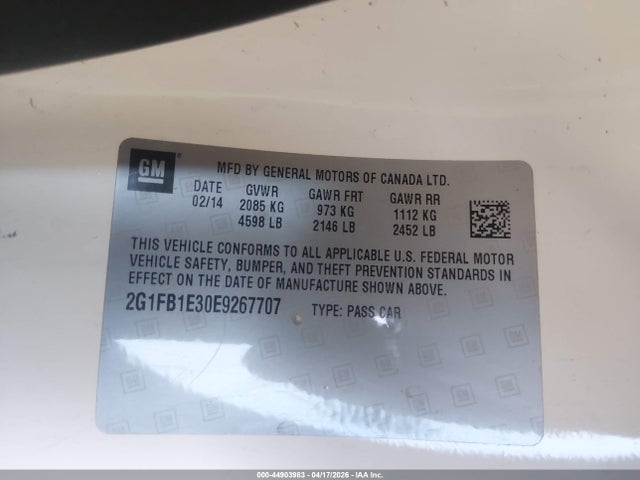 Chevrolet Camaro 1lt 2014 2G1FB1E30E9267707 Image 9