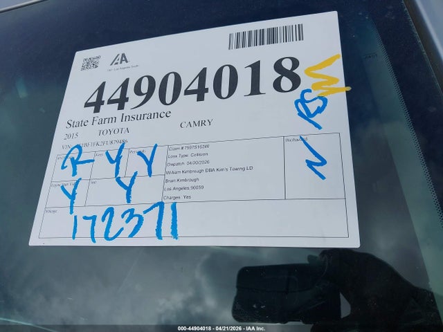 Toyota CAMRY SE 2015 4T1BF1FK2FU879486 Image 18