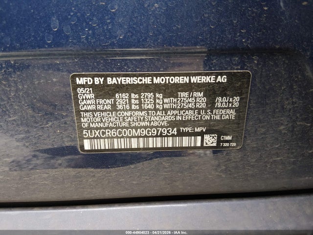 5UXCR6C00M9G97934 BMW X5 Xdrive40i