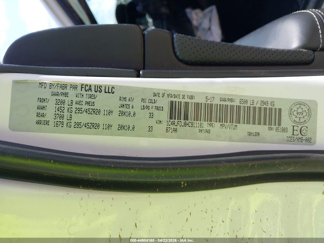 Продажа на аукционе авто 2017 Jeep Grand Cherokee Srt, vin: 1C4RJFDJ8HC911181, номер лота: 44904160