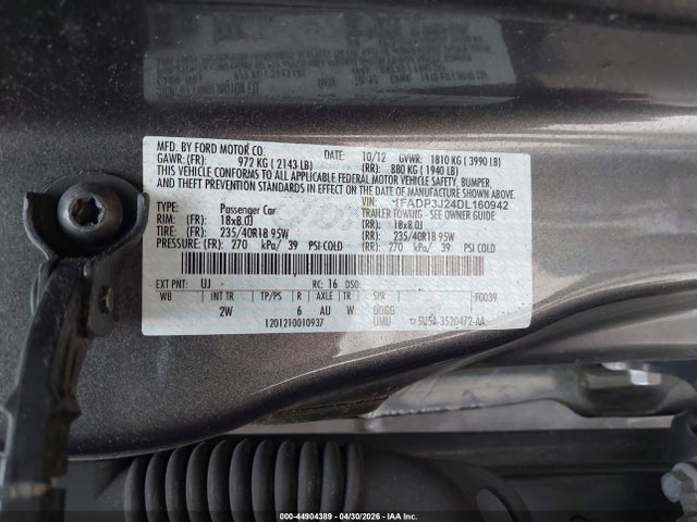 Aukcja sprzedaży 2013 Ford Focus Titanium, vin: 1FADP3J24DL160942, numer aukcji: 44904389