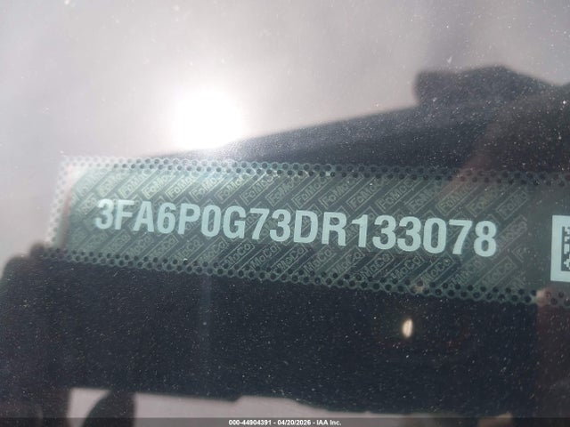 44904391 :رقم المزاد ، 3FA6P0G73DR133078 vin ، 2013 Ford Fusion S مزاد بيع