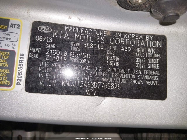 Продажа на аукционе авто 2013 Kia Soul +, vin: KNDJT2A63D7769826, номер лота: 44904461