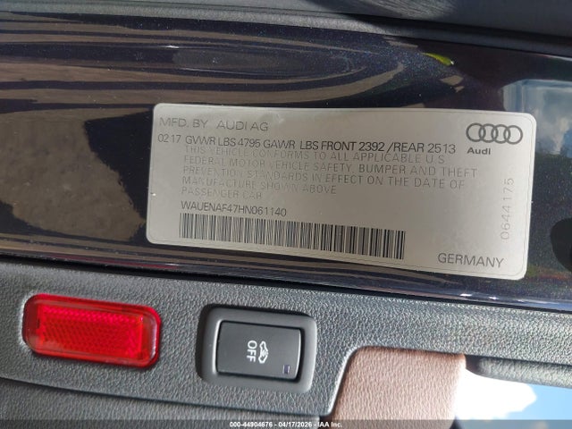 WAUENAF47HN061140 Audi A4 2.0t Premium
