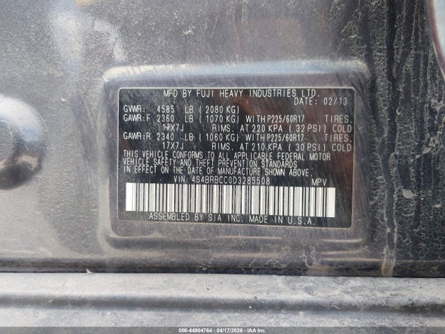 Продаж на аукціоні авто 2013 Subaru Outback 2.5i Premium, vin: 4S4BRBCC0D3285508, номер лоту: 44904764
