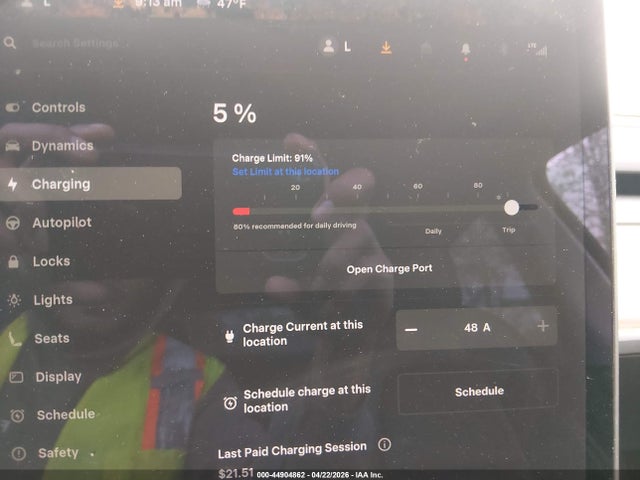2021 Tesla Model Y Long Range Dual Motor All-wheel Drive მანქანა იყიდება აუქციონზე, vin: 5YJYGDEE7MF265063, აუქციონის ნომერი: 44904862