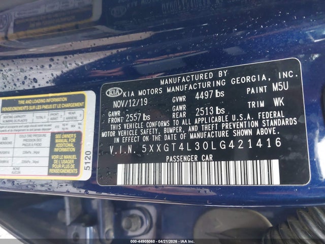5XXGT4L30LG421416 KIA Optima Lx
