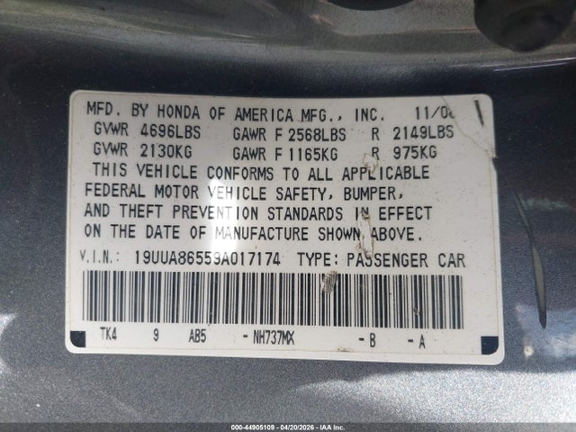 44905109 :رقم المزاد ، 19UUA86559A017174 vin ، 2009 Acura Tl 3.5 مزاد بيع