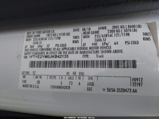 2018 FORD TRANSIT-150 1FTYE2YM0JKB42135 Photo 8