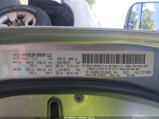 Продаж на аукціоні авто 2014 Ram 2500 Tradesman, vin: 3C6UR5CL7EG168092, номер лоту: 44905195