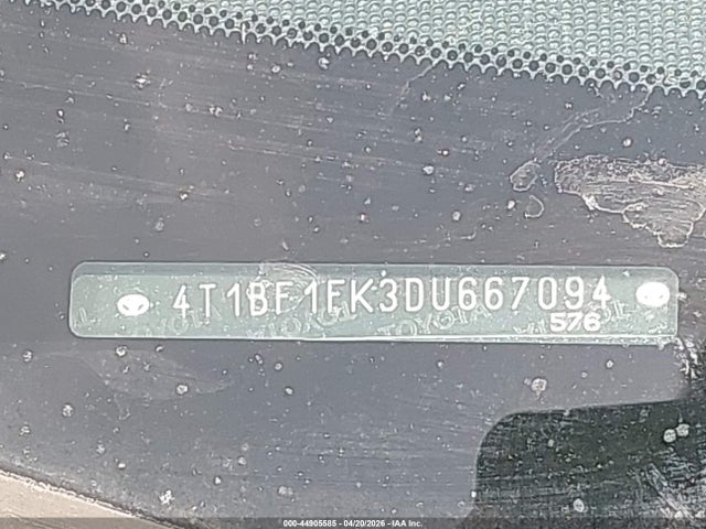 44905585 :رقم المزاد ، 4T1BF1FK3DU667094 vin ، 2013 Toyota Camry Se مزاد بيع