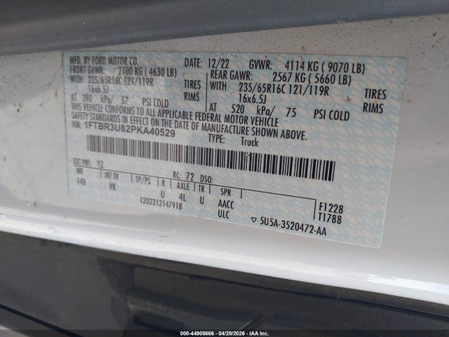 Ford Transit-250 Cargo Van 2023 1FTBR3U82PKA40529 Image 9