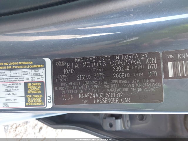 Aukcja sprzedaży 2014 Kia Forte Ex, vin: KNAFZ4A83E5161512, numer aukcji: 44905689