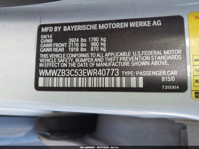 Aukcja sprzedaży 2014 Mini Countryman Cooper, vin: WMWZB3C53EWR40773, numer aukcji: 44905807