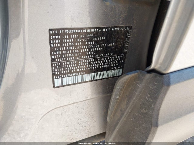 3VVDX7B25PM339141 Volkswagen Taos 1.5t S