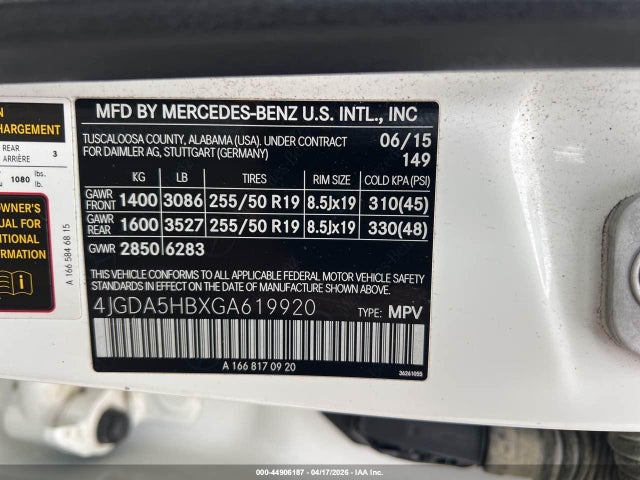 2016 MERCEDES-BENZ GLE 350 4JGDA5HBXGA619920 Photo 8