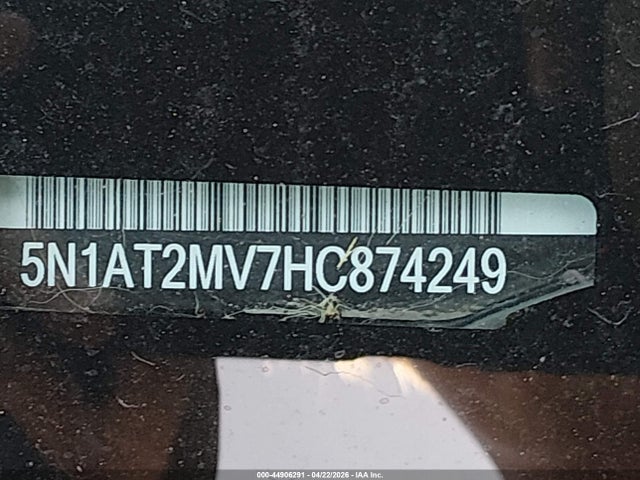 44906291 :رقم المزاد ، 5N1AT2MV7HC874249 vin ، 2017 Nissan Rogue Sv مزاد بيع
