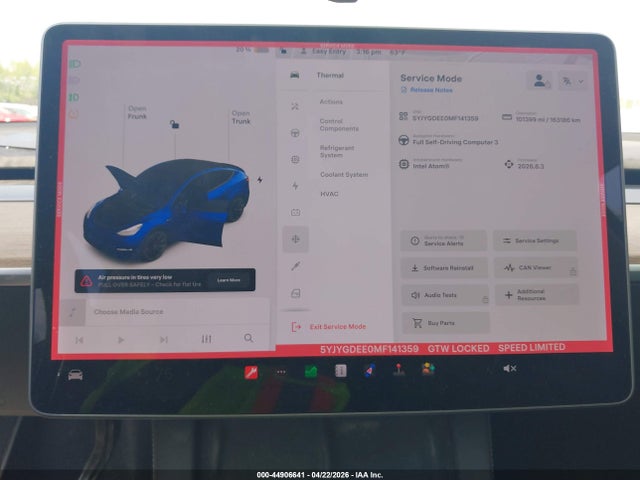 Продажа на аукционе авто 2021 Tesla Model Y Long Range Dual Motor All-wheel Drive, vin: 5YJYGDEE0MF141359, номер лота: 44906641
