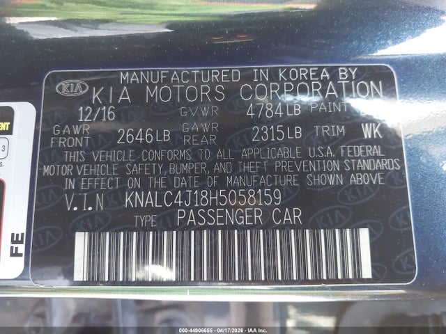 KIA Cadenza Limited 2017 KNALC4J18H5058159 Image 9