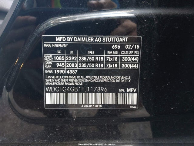 2015 MERCEDES-BENZ GLA 250 WDCTG4GB1FJ117896 Photo 8