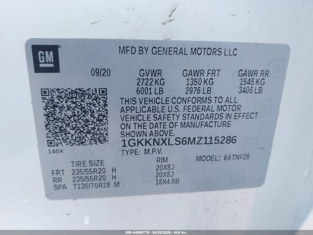 Продажа на аукционе авто 2021 Gmc Acadia Awd Denali, vin: 1GKKNXLS6MZ115286, номер лота: 44906776
