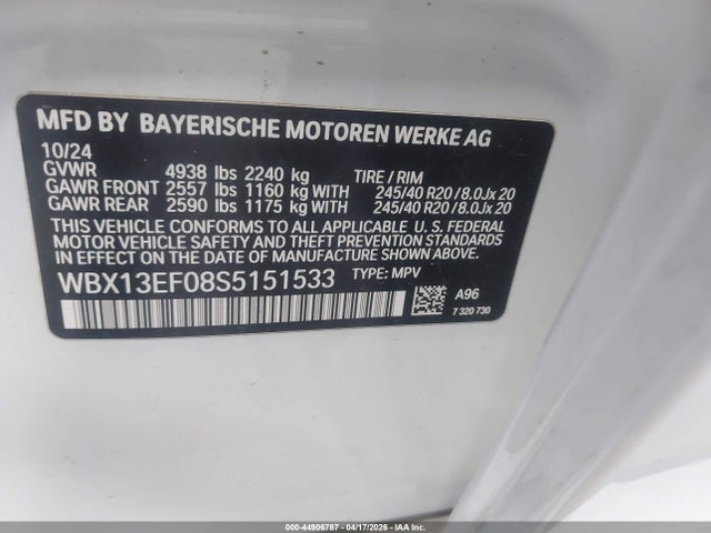 2025 BMW X1 WBX13EF08S5151533 Photo 8