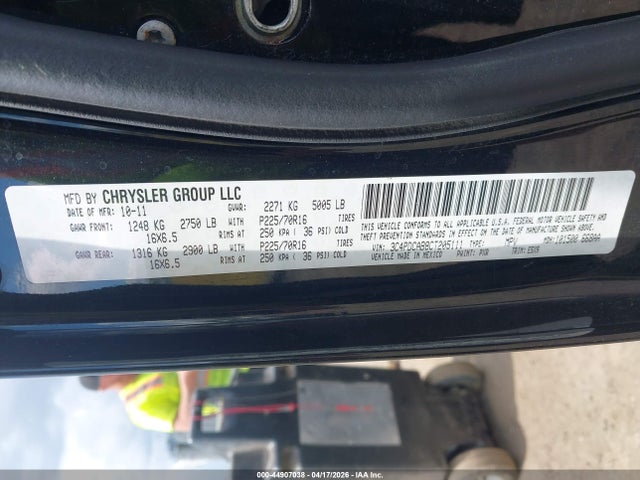 44907038 :رقم المزاد ، 3C4PDCAB8CT205111 vin ، 2012 Dodge Journey Se/avp مزاد بيع