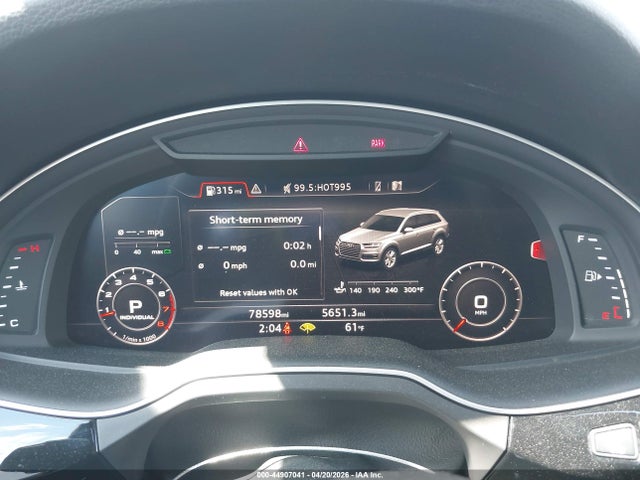 Продажа на аукционе авто 2018 Audi Q7 3.0t Premium, vin: WA1VAAF73JD008241, номер лота: 44907041