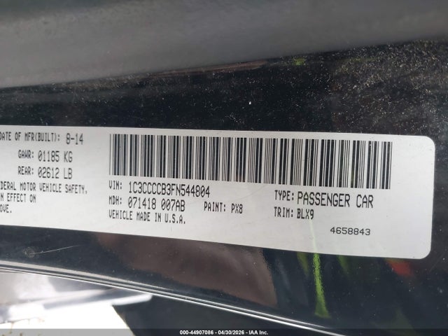 Продаж на аукціоні авто 2015 Chrysler 200 C, vin: 1C3CCCCB3FN544804, номер лоту: 44907086