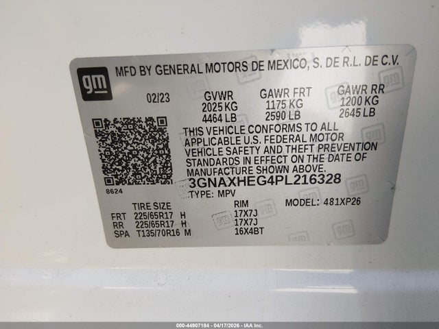 3GNAXHEG4PL216328 Chevrolet Equinox Fwd Ls
