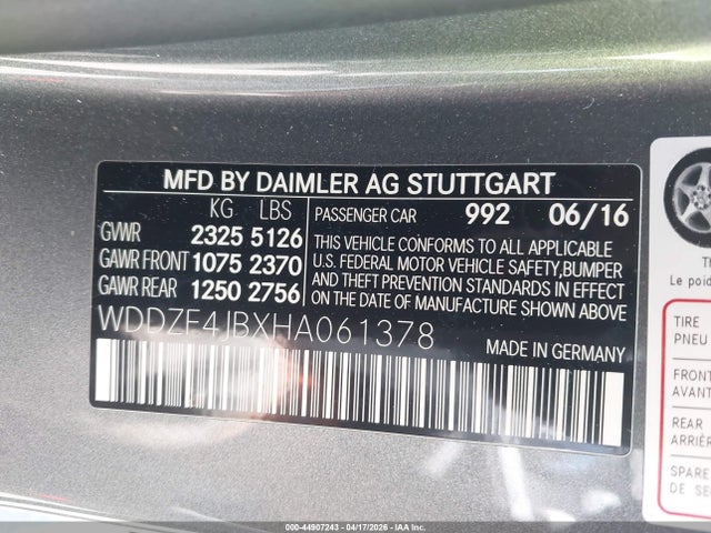2017 MERCEDES-BENZ E 300 WDDZF4JBXHA061378 Photo 8