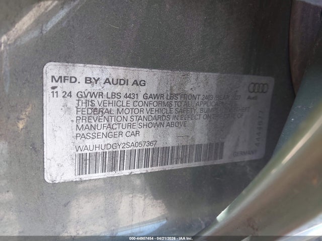 Продажа на аукционе авто 2025 Audi A3 Premium Plus 40 Tfsi Quattro S Tronic, vin: WAUHUDGY2SA057367, номер лота: 44907454