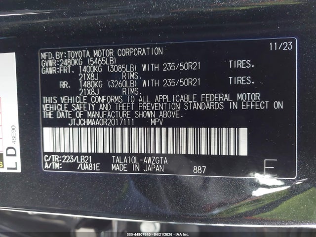 Lexus Rx 350 Premium Plus 2024 JTJCHMAA0R2017111 Image 9