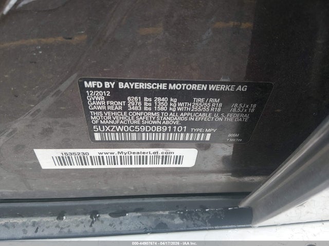 Продажа на аукционе авто 2013 Bmw X5 Xdrive35d, vin: 5UXZW0C59D0B91101, номер лота: 44907674