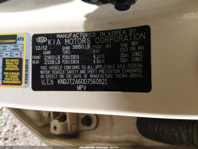Aukcja sprzedaży 2013 Kia Soul +, vin: KNDJT2A60D7560821, numer aukcji: 44907885