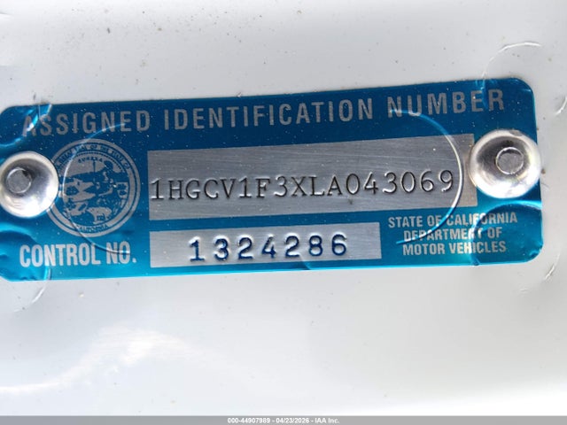 Продажа на аукционе авто 2020 Honda Accord Sport, vin: 1HGCV1F3XLA043069, номер лота: 44907989