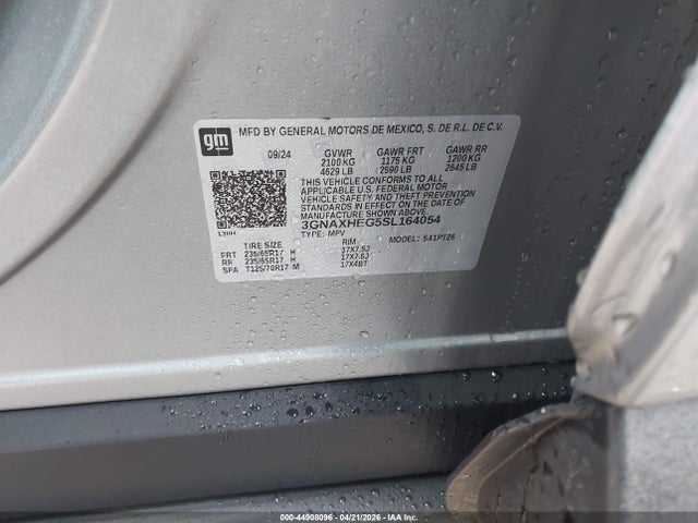 3GNAXHEG5SL164054 Chevrolet Equinox Fwd Lt