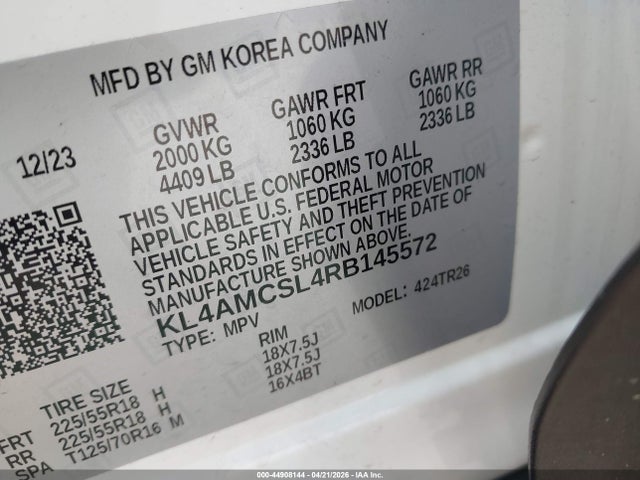 Auction sale of the 2024 Buick Encore Gx Preferred Awd, vin: KL4AMCSL4RB145572, lot number: 44908144